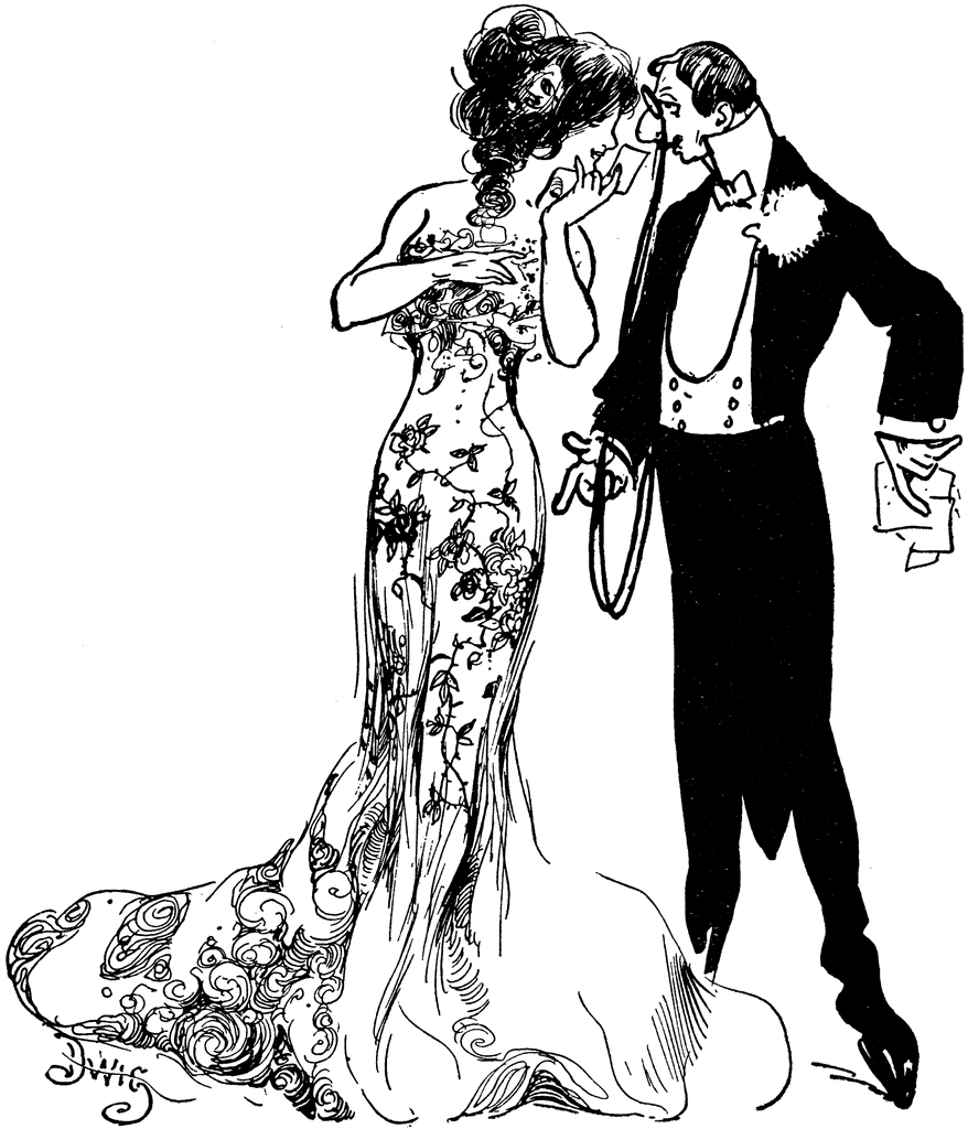 Cartoon of Lady and Gentleman | ClipArt ETC