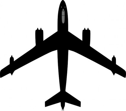 Clip art airplane silhouette Free vector for free download (about ...