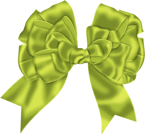 Cute Green Bow Clipsrt