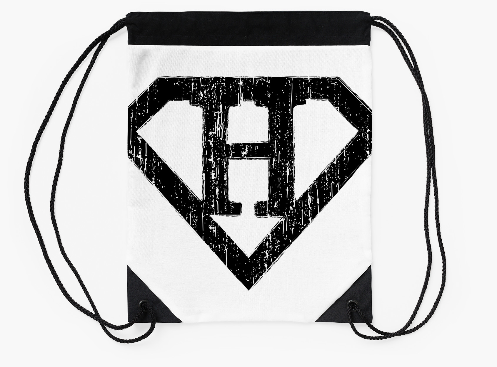 H letter in Superman style" Drawstring Bags by Stock Image Folio ...
