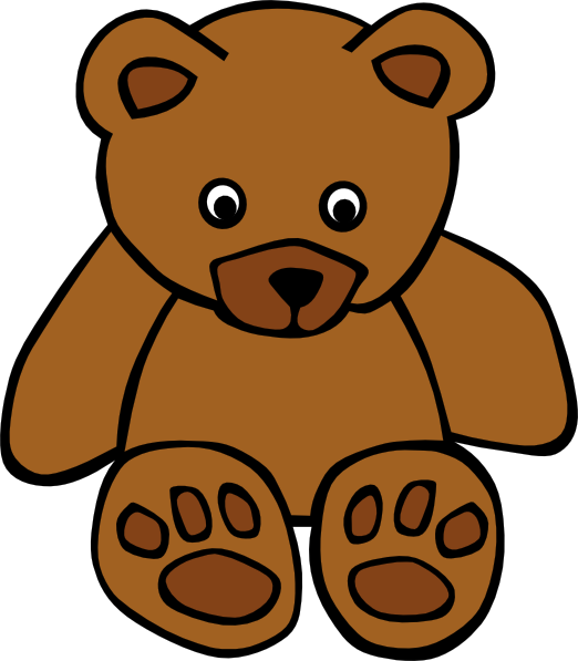 Simple Teddy Bear clip art Free Vector / 4Vector