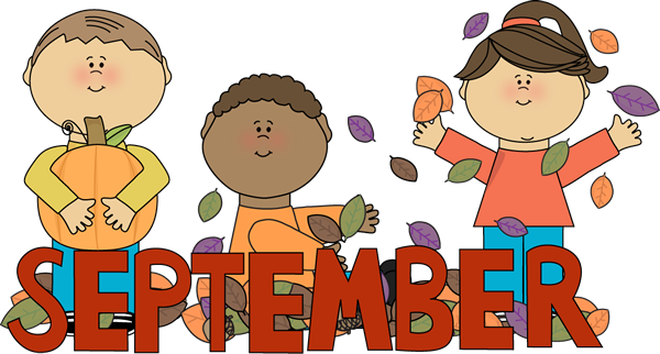 September Kids Autumn Scene Clip Art - September Kids Autumn Scene ...