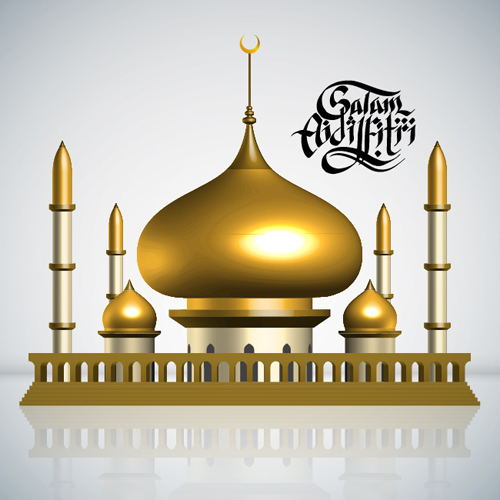 Islamic-style castle vector material -2 Download Free Vector,PSD ...