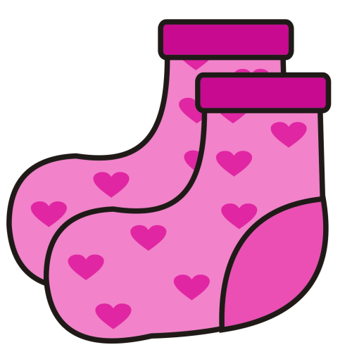Pink Socks Clipart