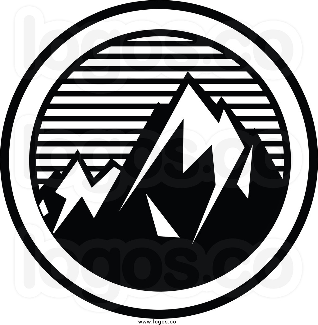 Mountain Peak Black And White Clipart - Free Clip Art Images