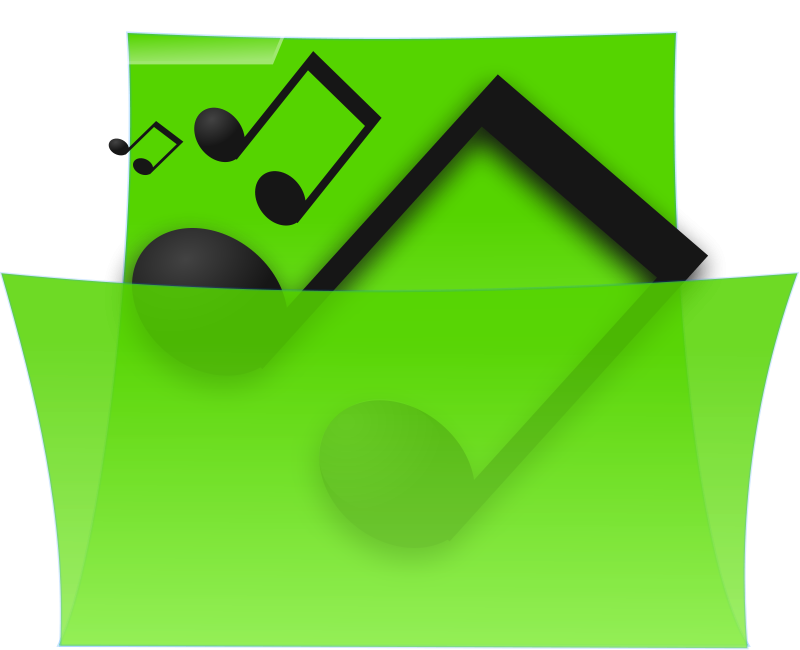 Folder-oxygenlike-green-music Clip Art Download