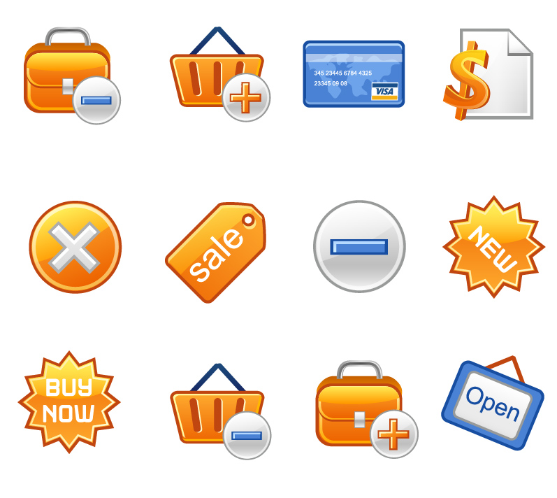 Icon go shopping articles vector Free Vector / 4Vector