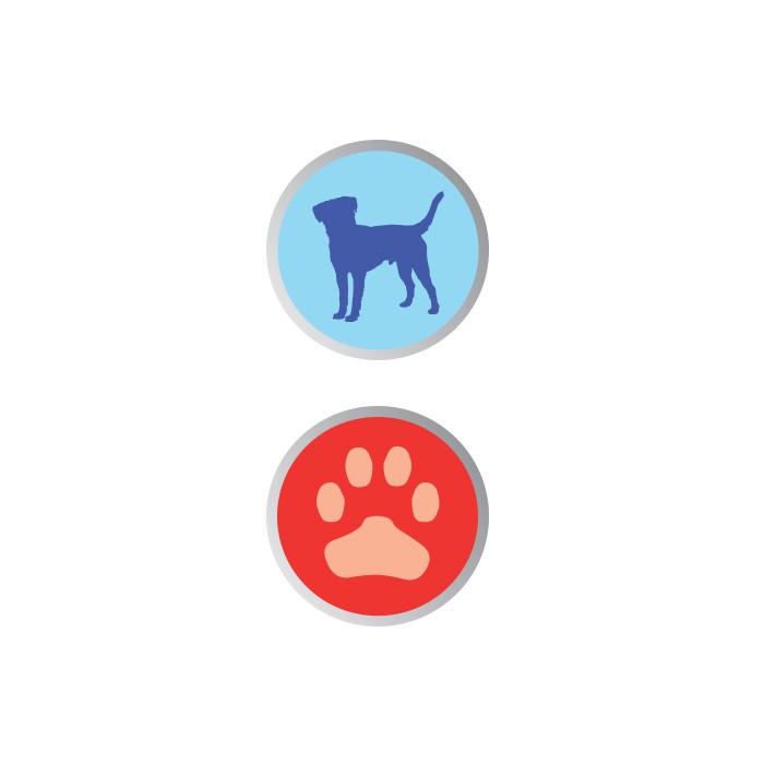 UNO Interactive Magnetic Charm - Dog + Paw Red