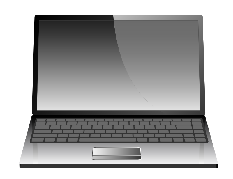 Clipart - Vector laptop or notebook