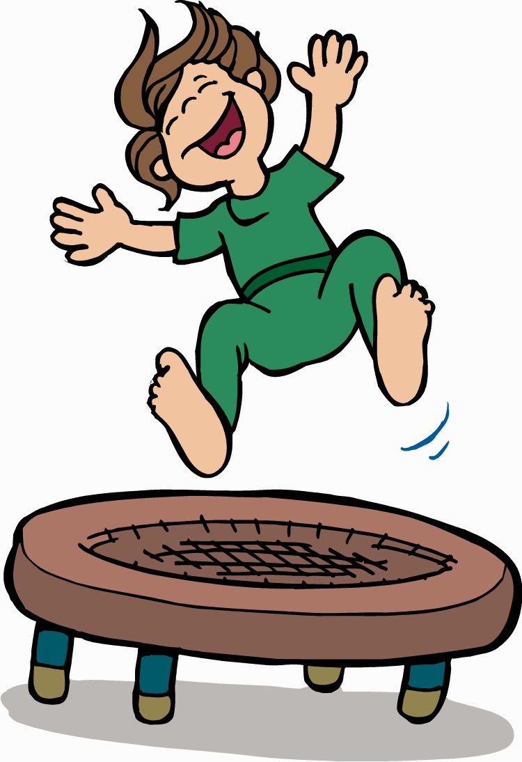 Images For > Boy Jumping On Trampoline Clipart