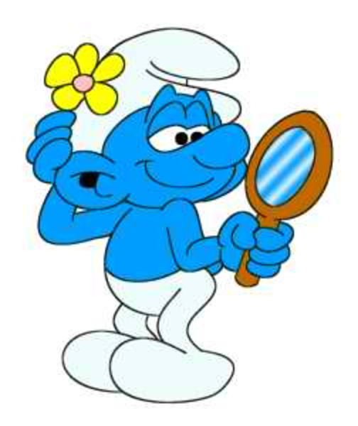 Vanity Smurf image - vector clip art online, royalty free & public ...