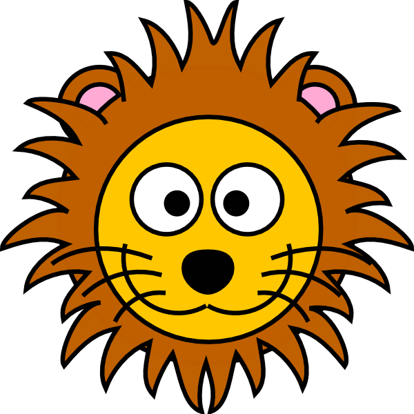 Cartoon Lion With Orange Mane Clip Art Car Pictures
