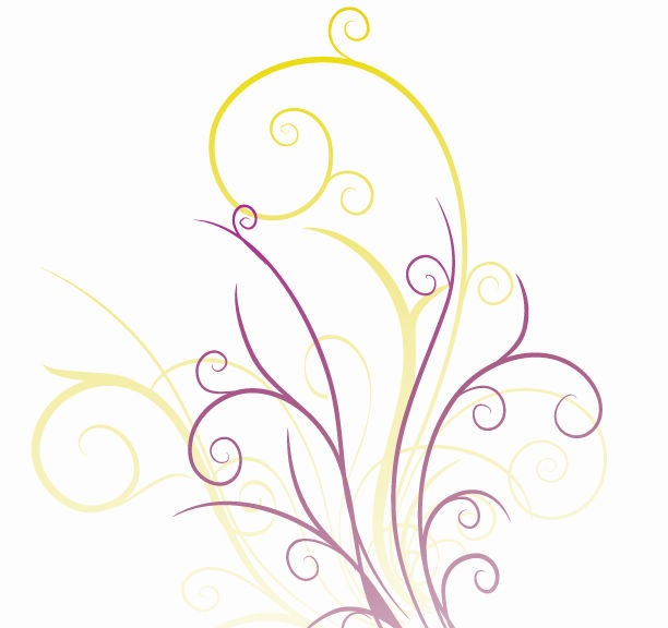 Abstraction with Floral Swirls Vector Graphic | Free Vector ...