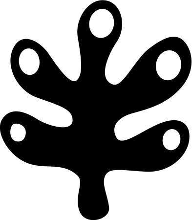 Stock Illustration - Drawing of a black and white shape