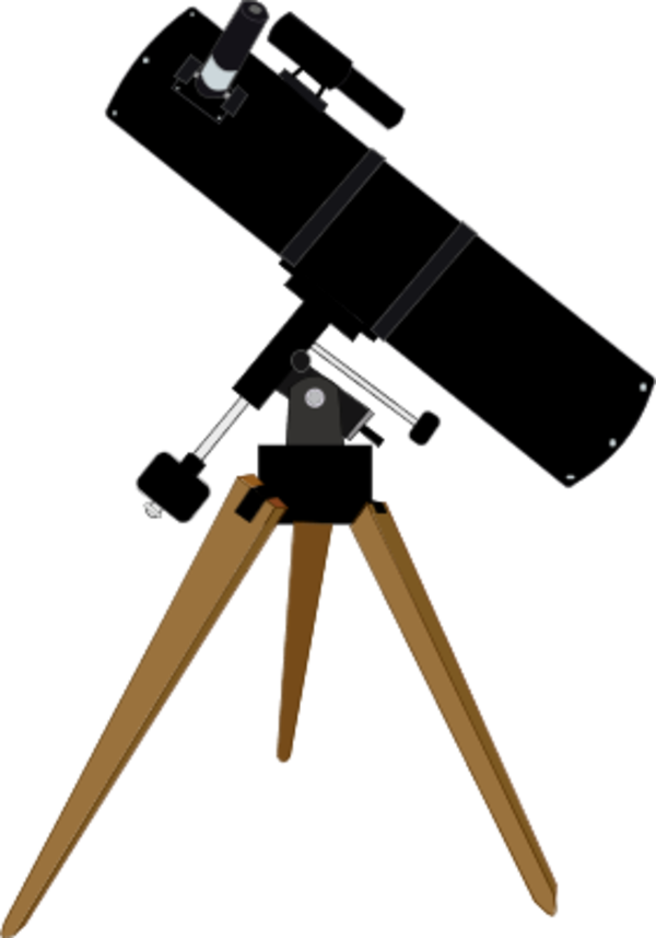Reflector telescope - vector Clip Art