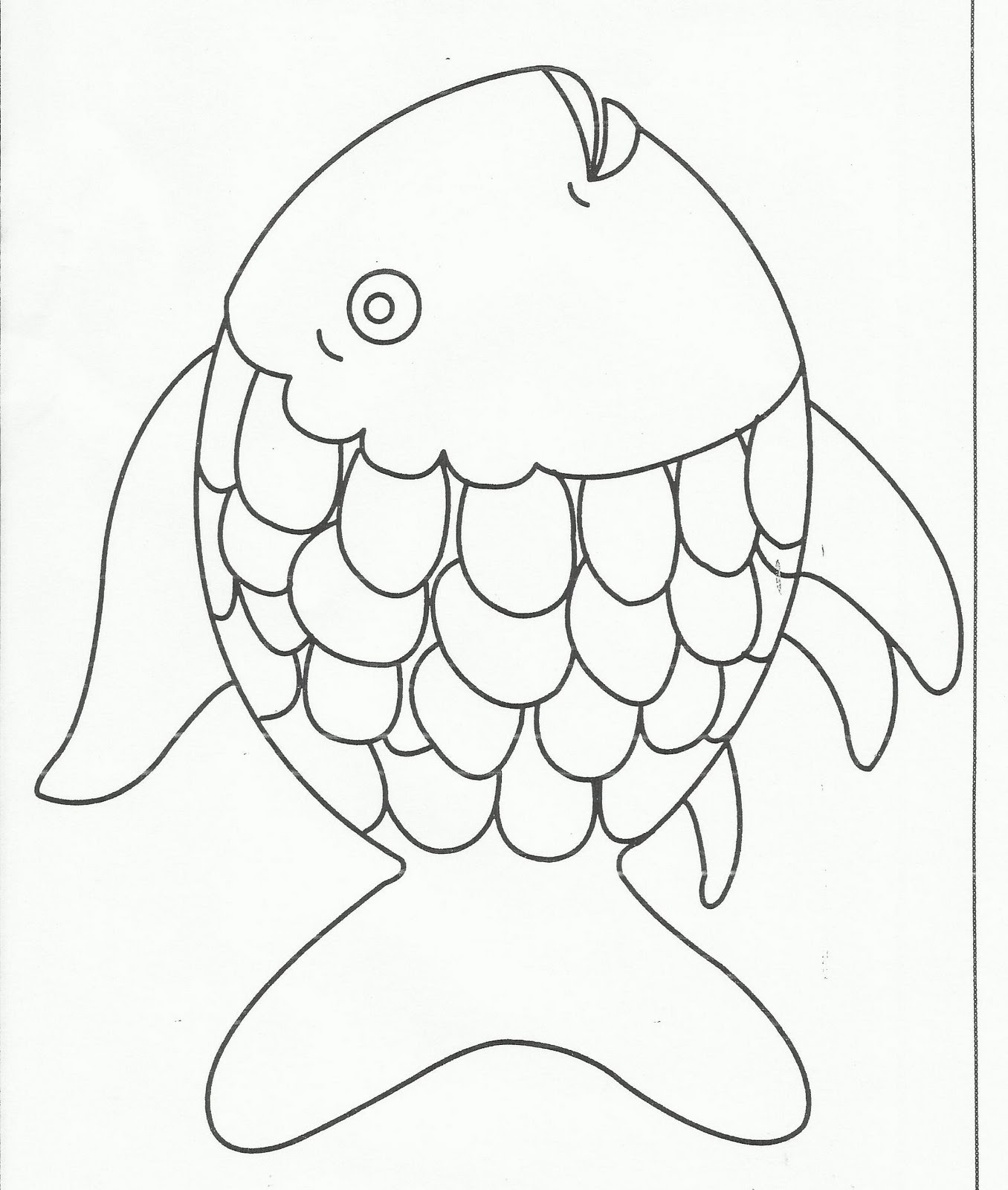 rainbow fish coloring page - Free Large Images