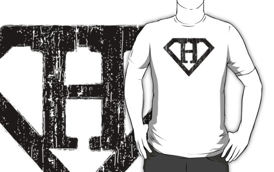 H letter in Superman style" T-Shirts & Hoodies by Stock Image ...