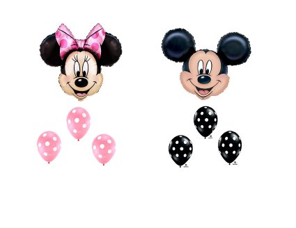 Amazon.com: MAD ABOUT MINNIE MOUSE AND MICKEY MOUSE Head XL ...