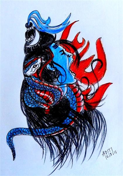 Sketch of Lord Shiva - Om Namah Shivaya | Flickr - Photo Sharing!
