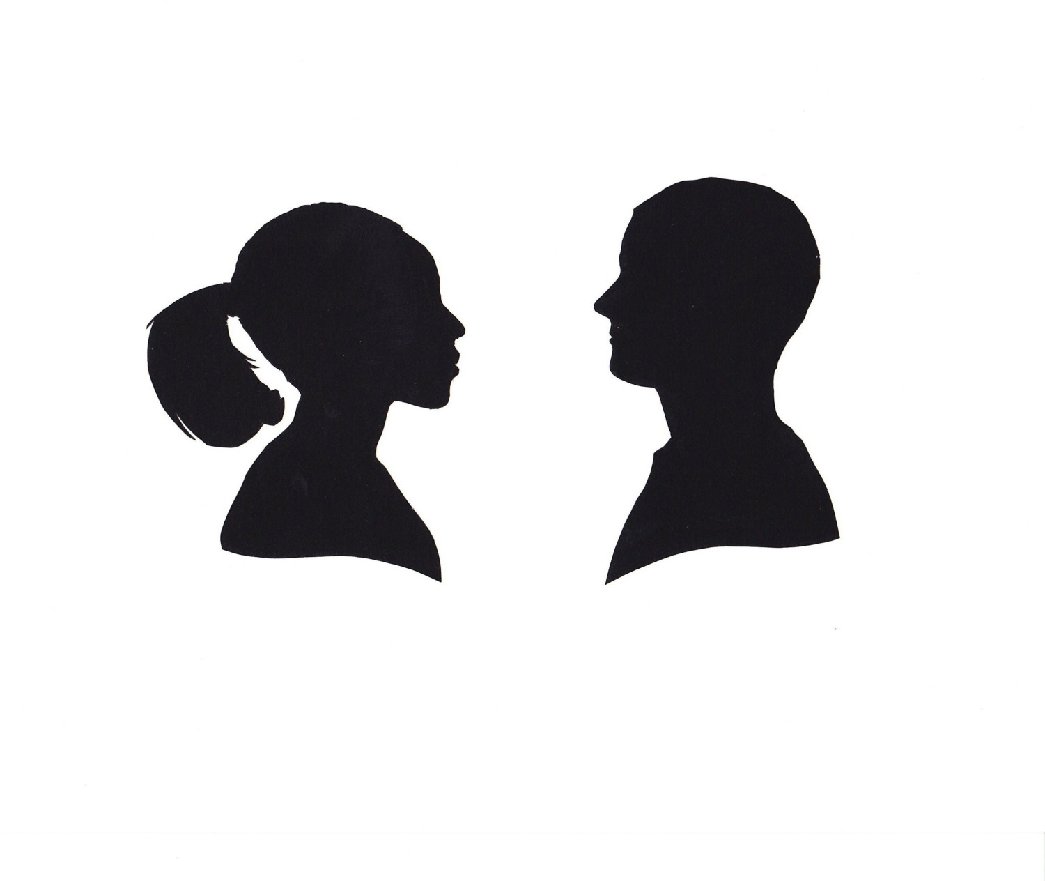Freeehand Custom Silhouette Portrait by jennyleefowler on Etsy