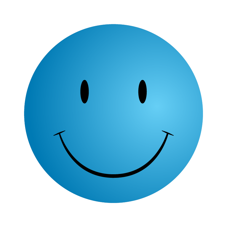 Blue Happy Face