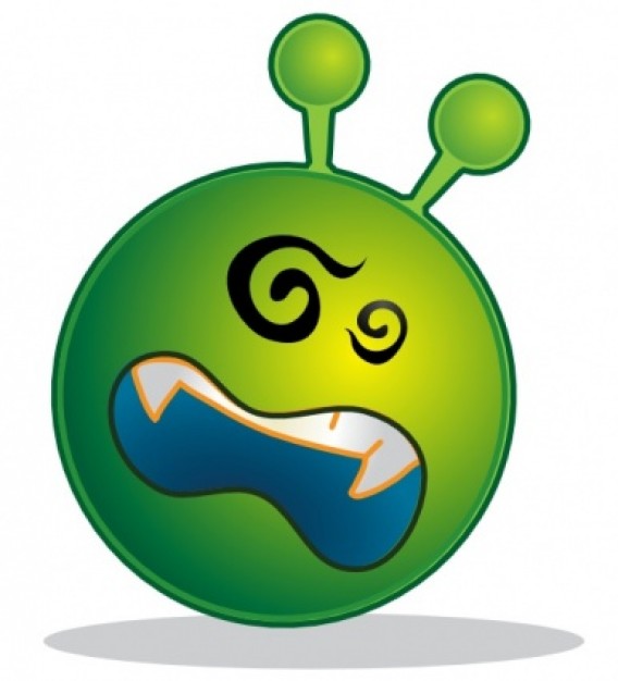 Smiley Green Alien Ko clip art Vector | Free Download