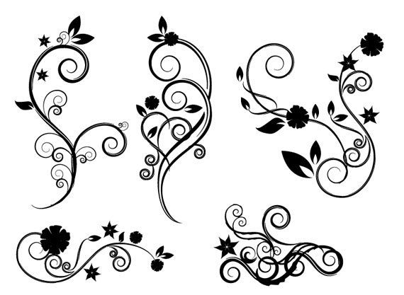 Digital Clip Art elements Personal Small Commercial Use - flourishes …