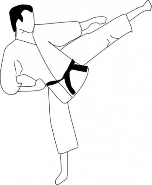 Karate Kick clip art Vector | Free Download