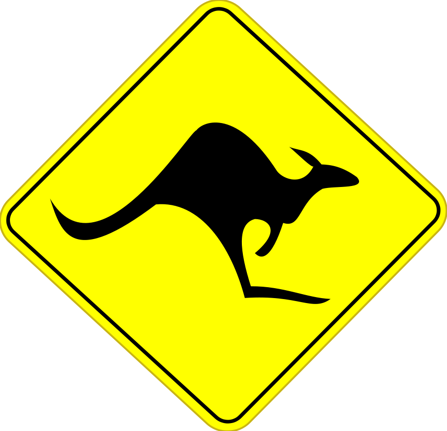Roo Road Sign Clipart, vector clip art online, royalty free design ...
