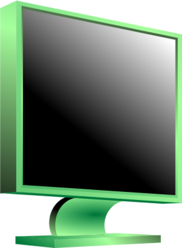 computer monitor LCD LED plasma screen - vector Clip Art