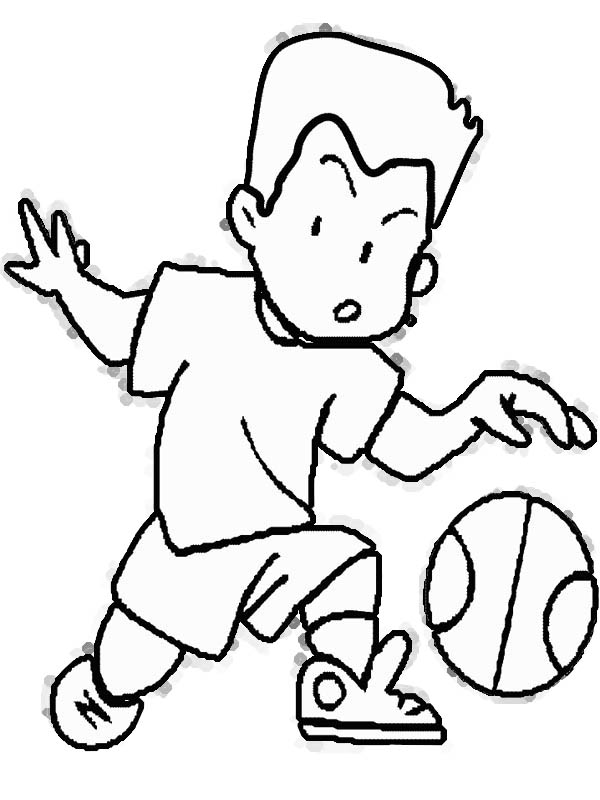 A Basketball Player Doing a High Jump to Make Score Coloring Page ...