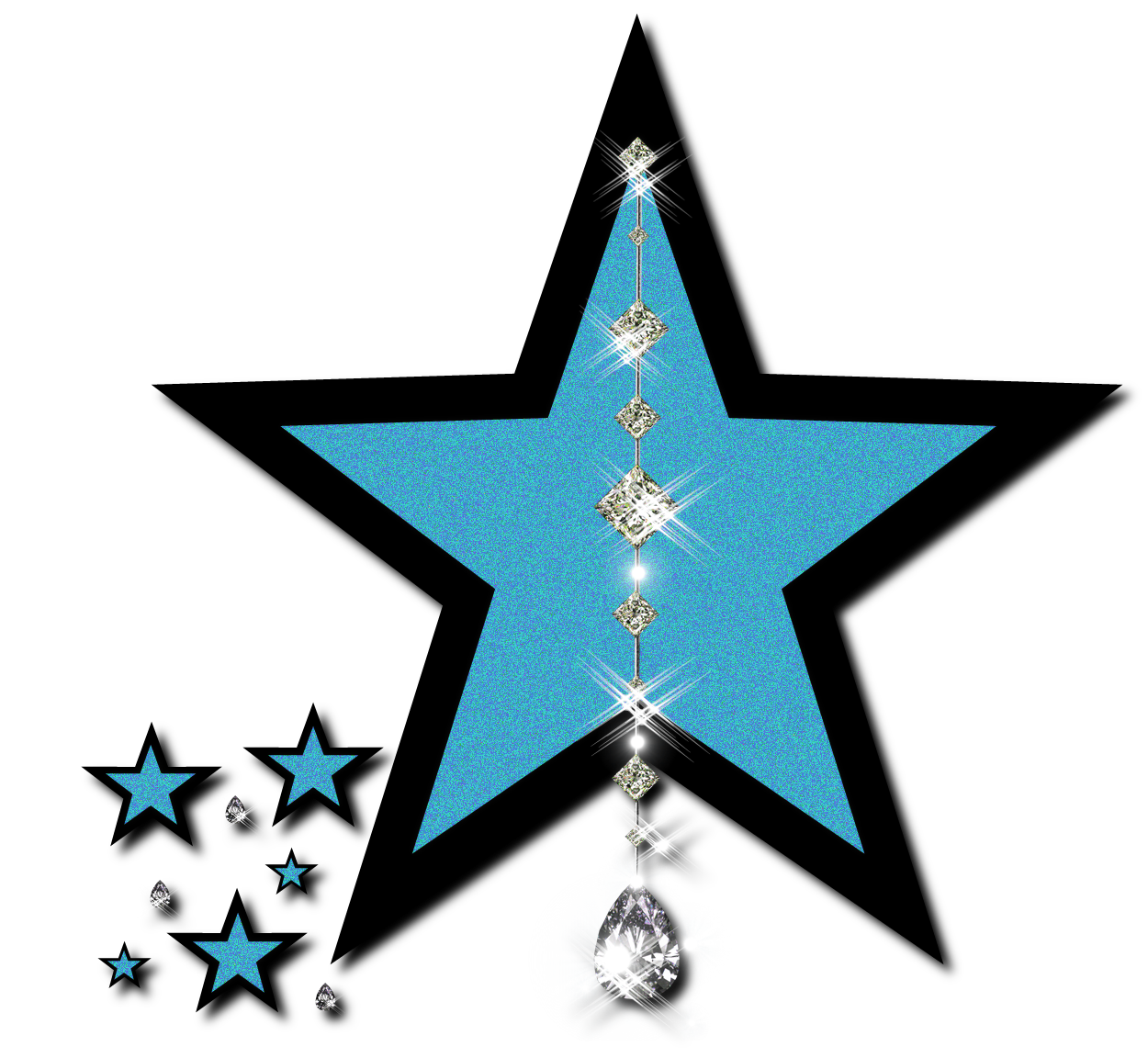 Pix For > Blue Star Clip Art