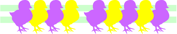 Easter Peeps Clip Art, Free Easter Chicks Border Graphics