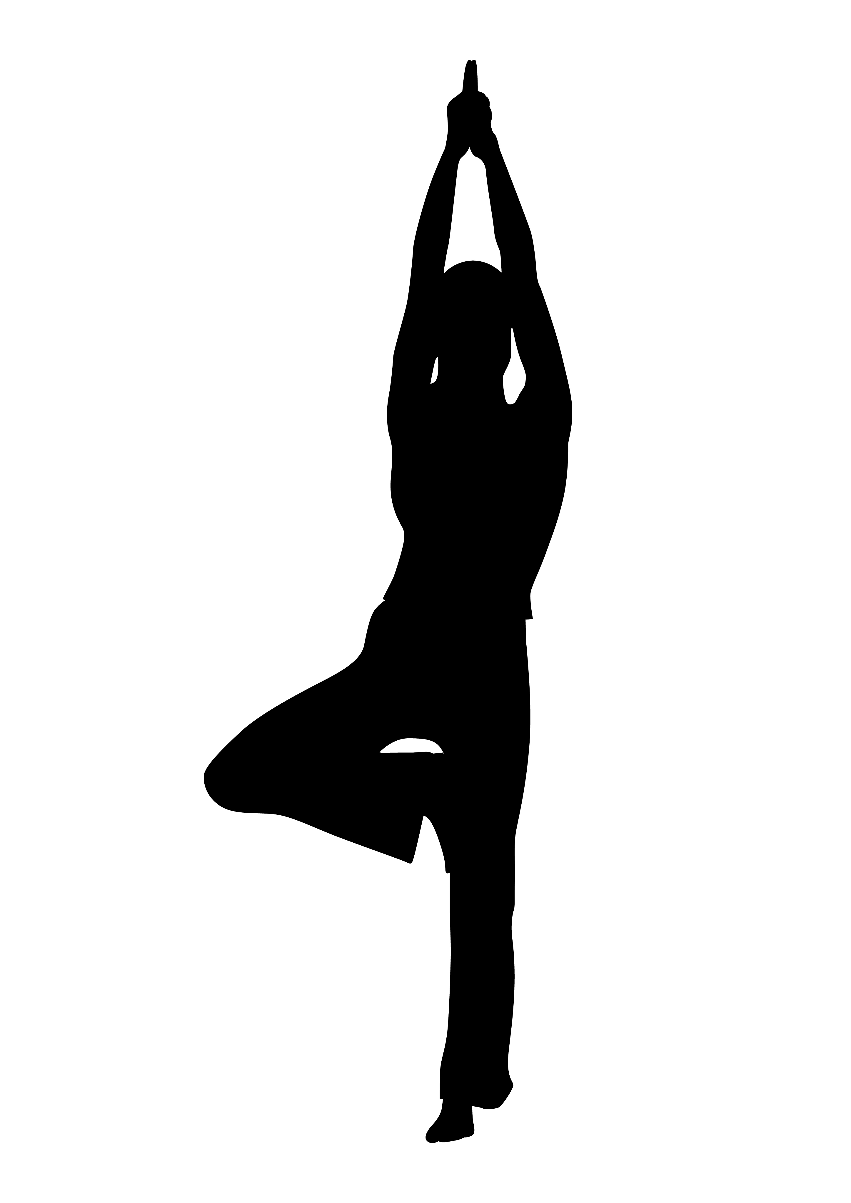 Images For > Yoga Tree Pose Clipart