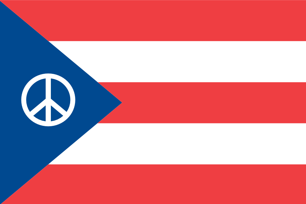 Puerto Rico Peace Symbol Flag Cnd Logo Nik Bear Brown nikbearbrown ...