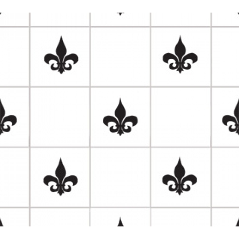 These Fleur De Lis Pattern tile stickers can hide an otherwise ...