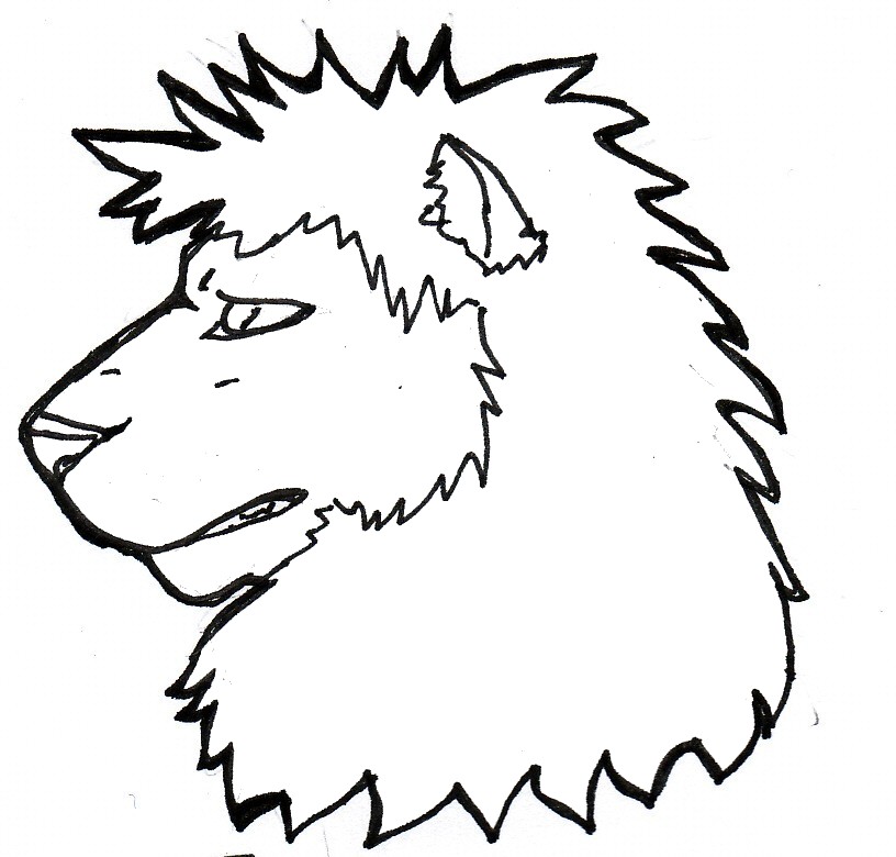 Angry Lion Lineart by Aitiri on deviantART