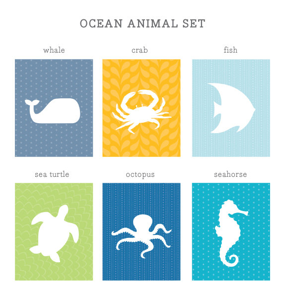 Popular items for ocean animal art on Etsy