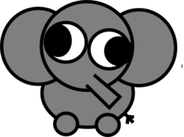 Cute Elephant Clipart Black And White | Clipart Panda - Free ...