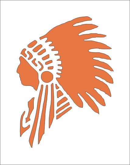 Items similar to Stencil Indian Chief head dress image is approx ...
