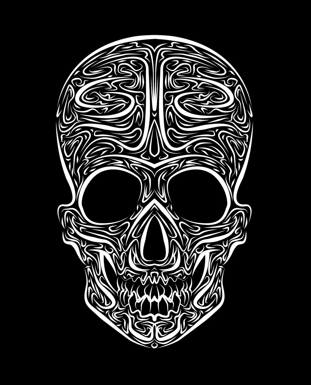 Skull Tribal Vector by Mental4Metal666 on DeviantArt