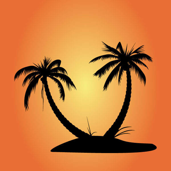 Free Vector Palm Tree Silhouettes | Summer Vector Free Download ...
