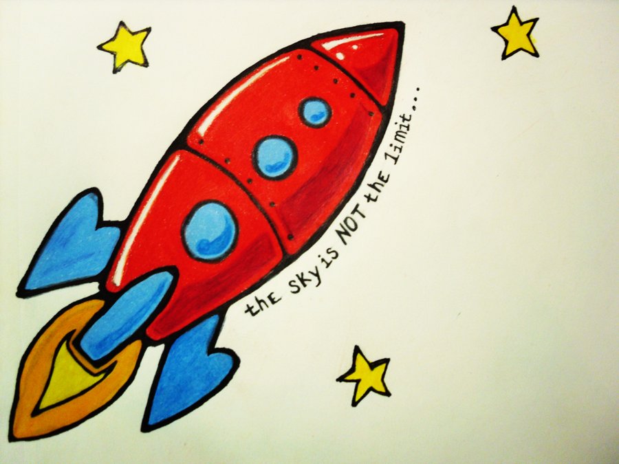 Rocketship tattoo design by Ray-of-Moonshine on DeviantArt