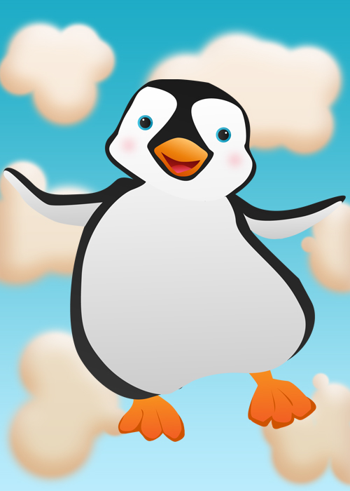 Create a Cute Cartoon Penguin & Poster – Design Bump