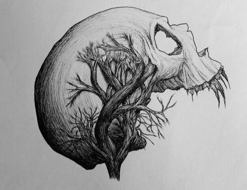 skull #drawing | aesthetic blasphemy X seven sins above religion ...