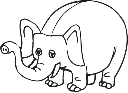 picture coloring book: Elephant Coloring Pages
