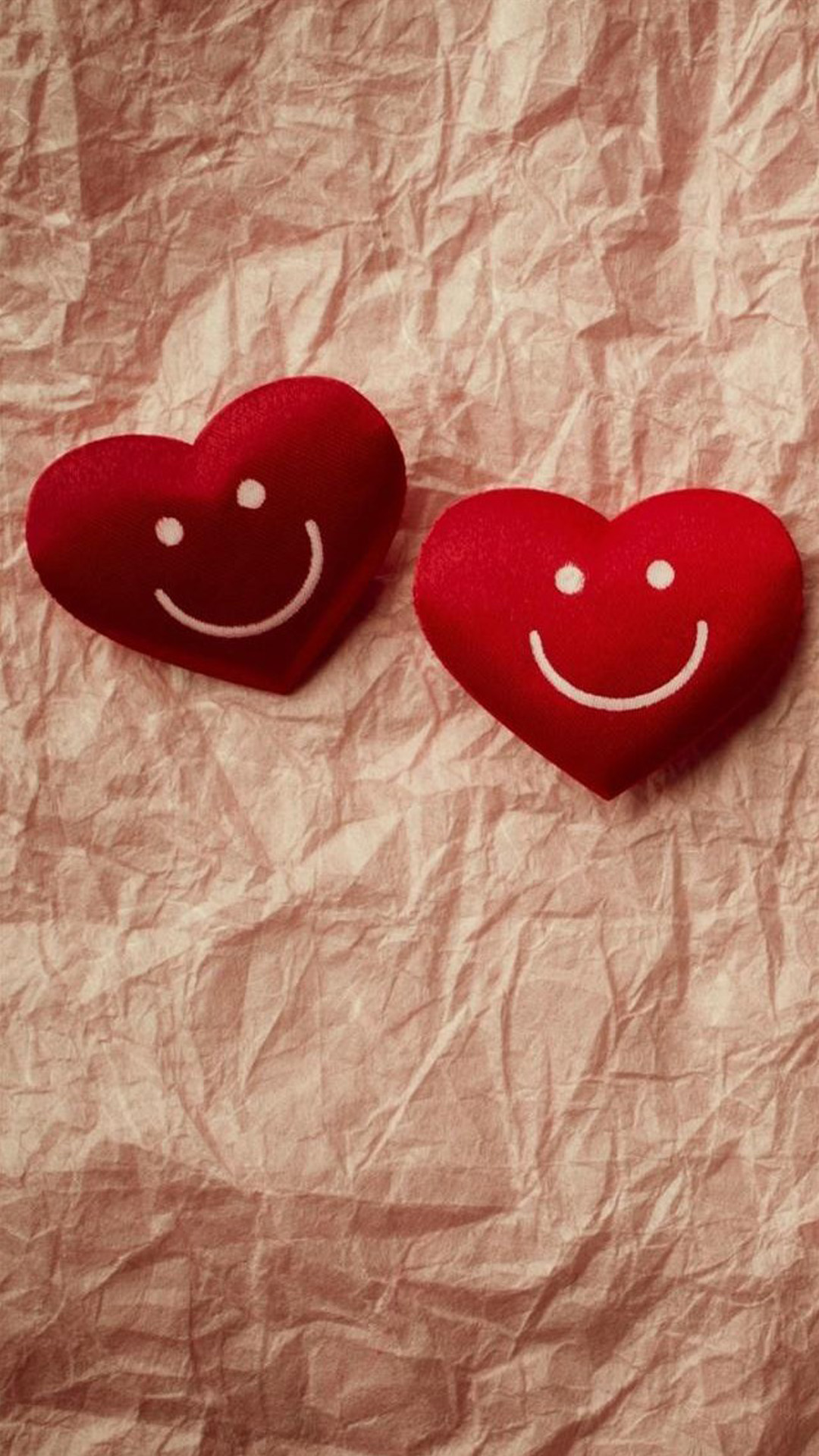 Cute Smile Love Heart Couple Fold Paper iPhone 6 Wallpaper ...