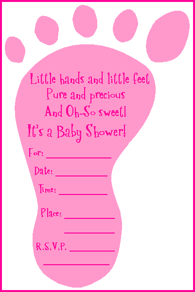 Looking for a Cute Baby Footprint Shower Invitation?