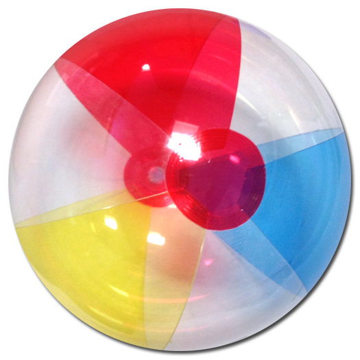 Largest Selection of Beach Balls - 16-Inch Translucent Red, Blue ...