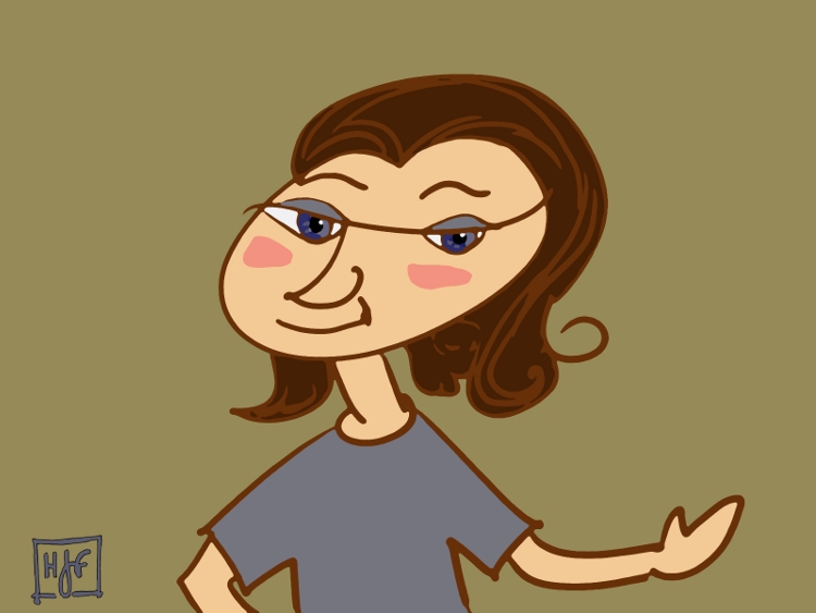 cartoon girl | Green Tea Doodles